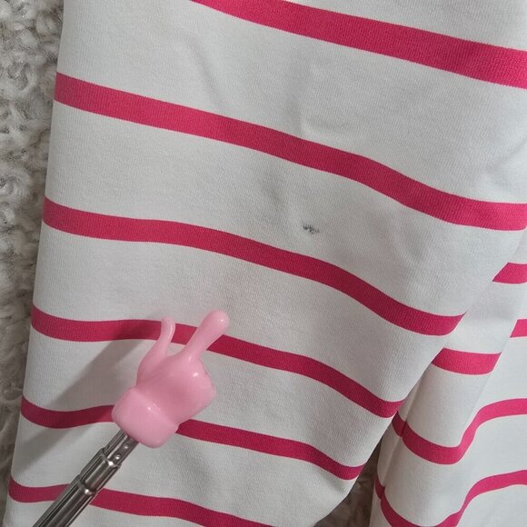 J McLaughlin Dress Womens Large Pink White Stripe Catalina‎ Cloth Beachy READ - Picture 8 of 13